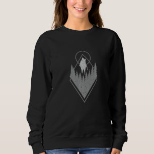 Moletom Lobo Na Abstrato de Arte Florestal Com Diamante E