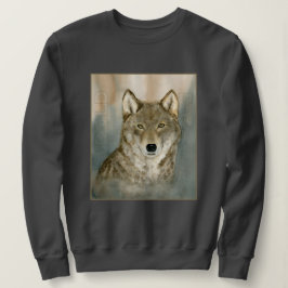 Moletom Lobo na Névoa Aquarela