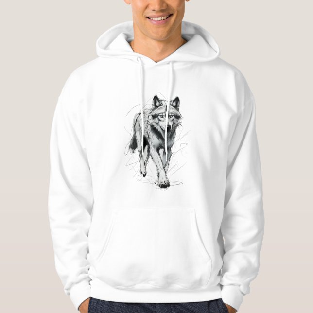 Moletom Lobo selvagem Hoodies (Frente)