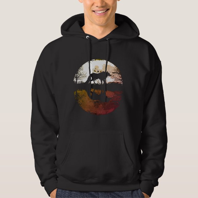 Moletom Lobo Solitário sob a Lua Cheia (Frente)