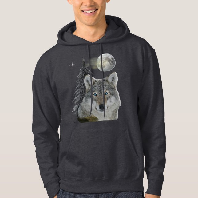 Moletom lobo-t-shirts hoodie (Frente)