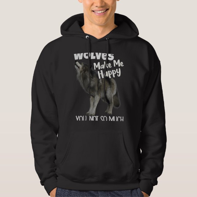 Moletom Lobos Me Felizes Não Tanto Lobo Raglan (Frente)