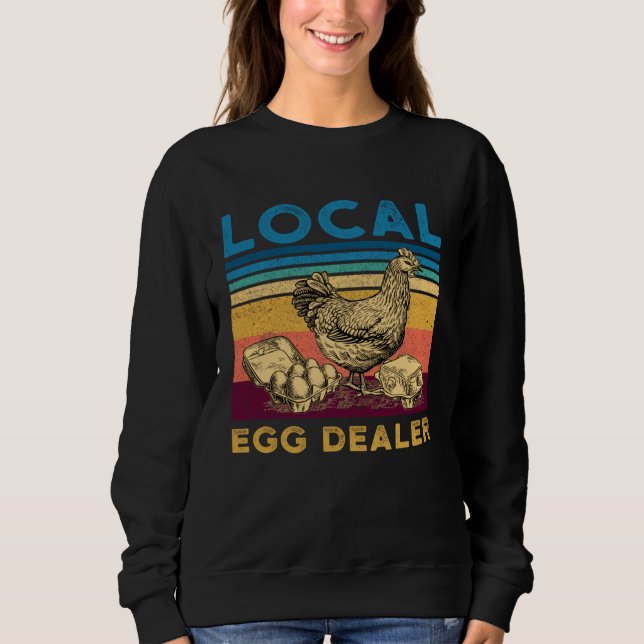 Moletom Local Egg Dealer  Bleached Chicken  Farm Farmer (Frente)