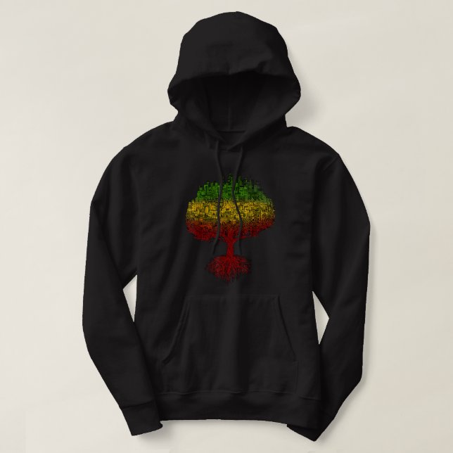 Moletom Local Raiz Rasta Reggae Roots Clothing (Frente do Design)