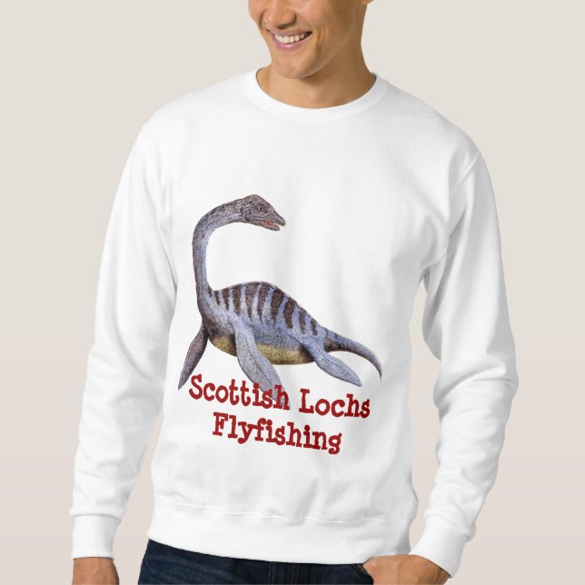 Moletom Lochs escoceses que flyfishing o roupa do Nessie (Frente)