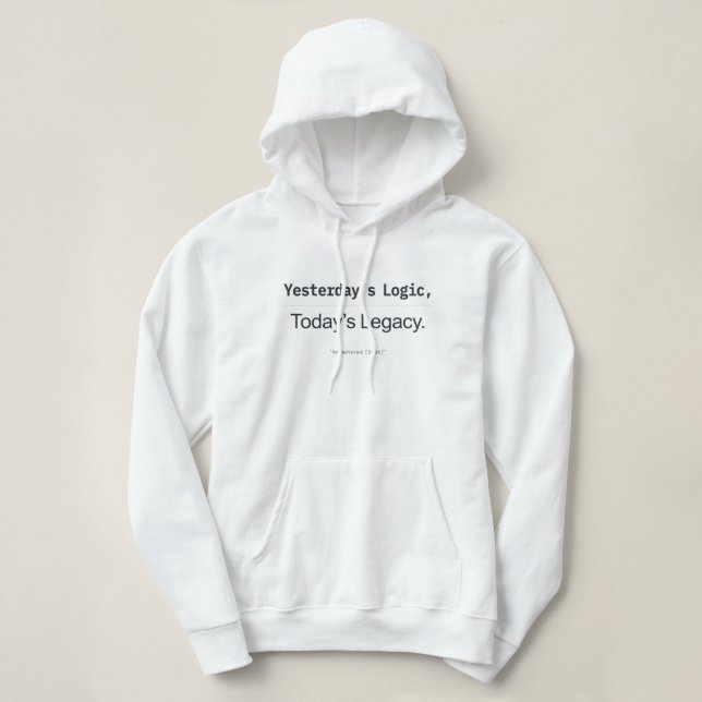 Moletom Lógica de Ontem Legado de Hoje Mulheres Desenvolve (Frente do Design)