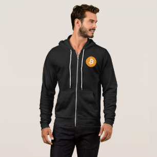 Moletom Logotipo BTC Bitmoney   Zip Hoodie