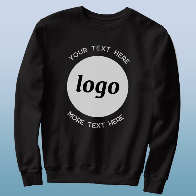 Moletom Logotipo com Promocional para empresa de texto (Logo and custom text business promotional or uniform sweatshirt)