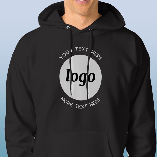 Moletom Logotipo com Promocional para empresa de texto (Logo and custom text business promotional or uniform hoodie)