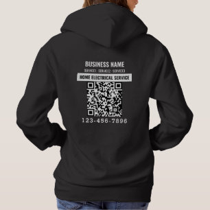 Moletom Logotipo comercial Código QR Trabalho personalizad