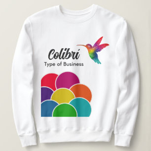 Moletom Logotipo comercial de Hummingbird colorido e vibra