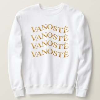 Moletom Logotipo da VANOSTÈ – Tipografia Dourada Minimalis
