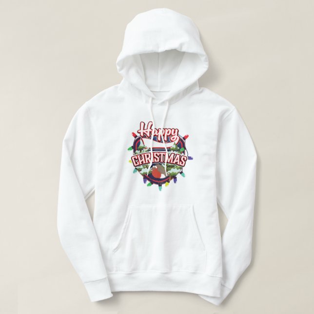 Moletom logotipo de desenho animado de Natal feliz (Frente do Design)