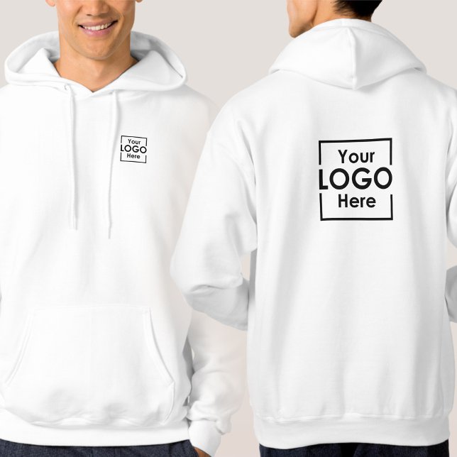 Moletom Logotipo de empresa personalizado simples Parte fr (Simple Personalized Business Logo Front Back Hoodie)