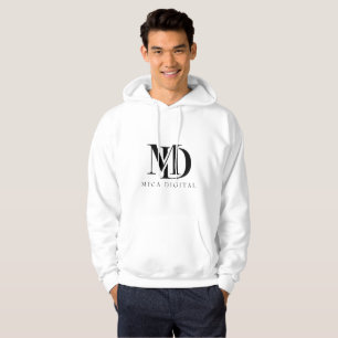 Moletom Logotipo de letra preta minimalista monograma MD e