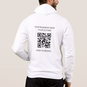 Moletom Logotipo de Negócios Código QR Promocional Varejo