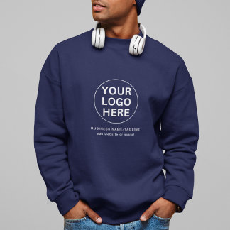 Moletom Logotipo de Negócios Personalizado Promocional Azu
