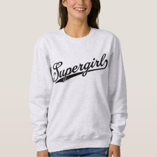Moletom Logotipo de nome completo da Supergirl Baseball