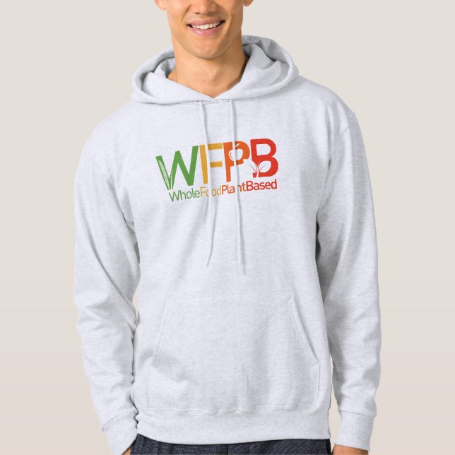 Moletom Logotipo de WFPB - luz encapuçado da camisola (Frente)