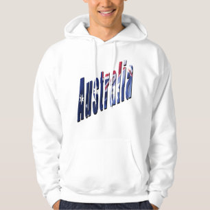 Moletom Logotipo Dimensional Aussie, Mens White Hoodie
