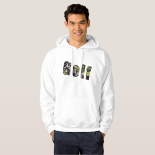 Moletom Logotipo Dimensional Do Golf, Mens Hoodie Branco