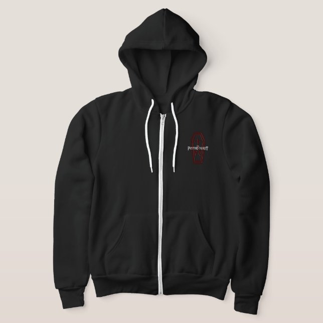 Moletom Logotipo do caixão Zipper Hoodie (Postura )