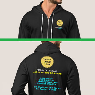 Moletom Logotipo e nome profissionais e slogan   Frente e 