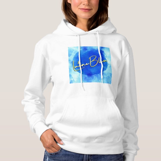 Moletom Logotipo Laine Bleu Hoodie, de uso feminino (Frente)