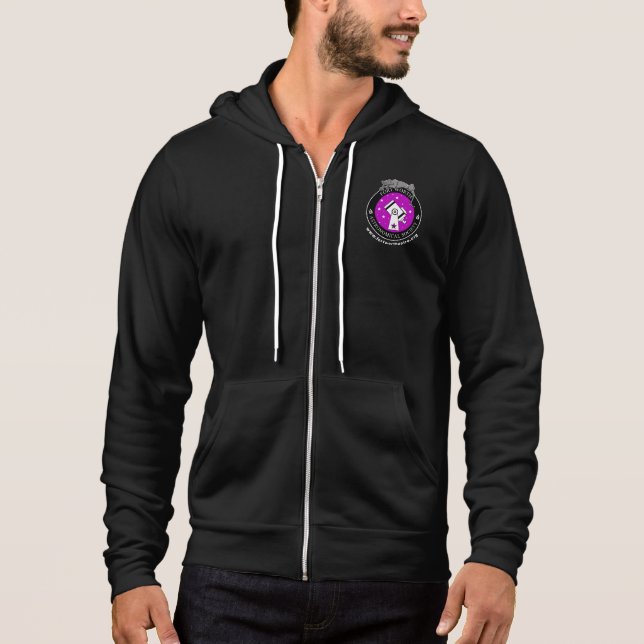 Moletom Logotipo Oficial Masculino Zip-Up Hoodie Black (Frente)