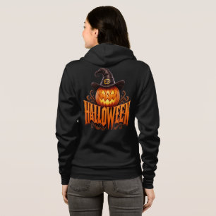 Moletom Logotipo Premium de Abóbora de Halloween 3D com Ch