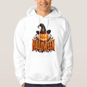 Moletom Logotipo Premium de Abóbora de Halloween 3D com Ch