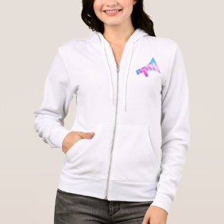 Moletom Logotipo Rainbow Hoodie Zippered - Ajustado femini