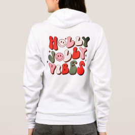Moletom Logotipo retro Natal Holly Jolly Vibes Feriados