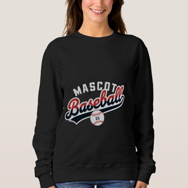 Moletom Logotipo retroativo de Baseball Mascot (Frente)