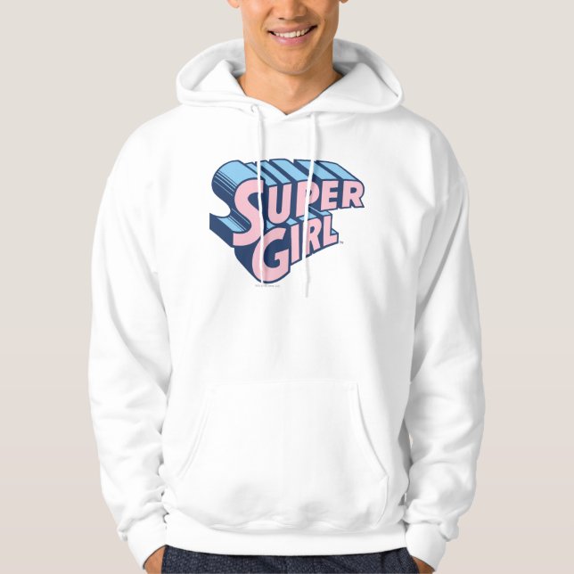 Moletom Logotipo rosa e azul da Supergirl (Frente)