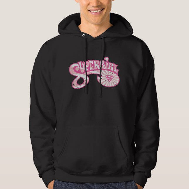 Moletom Logotipo rosa-Supergirl Burst (Frente)