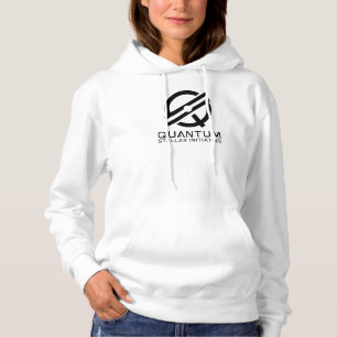 Moletom Logotipo Secundário QSI - Tinta Preta - Hoodie Fem
