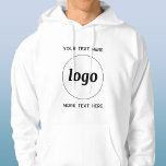 Moletom Logotipo simples com Promocional para empresa de t<br><div class="desc">Adicione seu próprio logotipo e escolha de texto a este design. Excelente para uniformes de funcionários, apresentações comerciais e eventos corporativos, ou para oferecer aos seus clientes e clientes como itens de promocional. Escolha uma cor básica para refletir a marca da sua pequena empresa e remova o texto, se preferir....</div>