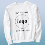 Moletom Logotipo simples com Promocional para empresa de t<br><div class="desc">Adicione seu próprio logotipo e escolha de texto a este design. Excelente para uniformes de funcionários, apresentações comerciais e eventos corporativos, ou para oferecer aos seus clientes e clientes como itens de promocional. Escolha uma cor básica para refletir a marca da sua pequena empresa e remova o texto, se preferir....</div>