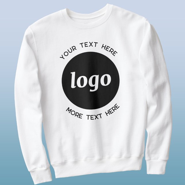 Moletom Logotipo simples com Promocional para empresa de t (Logo and custom text business promotional or uniform t-shirt)