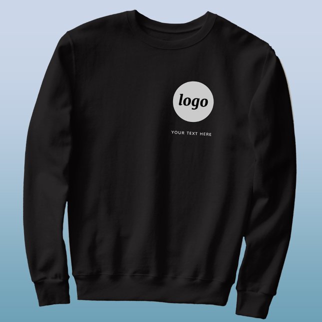 Moletom Logotipo simples e texto Promocional para empresas (Logo and custom text business promotional sweatshirt)