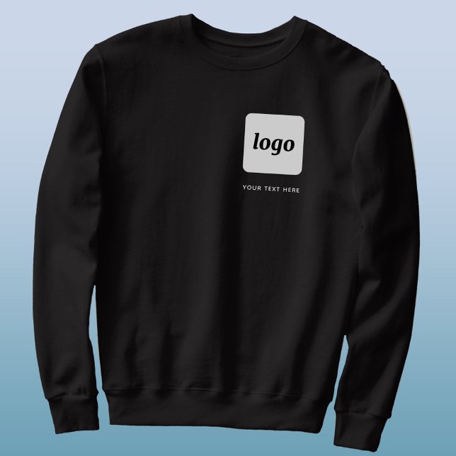 Moletom Logotipo simples e texto Promocional para empresas (Logo and custom text business promotional sweatshirt)