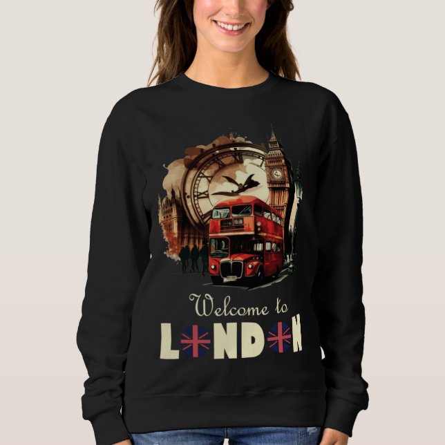 Moletom London England Souvenir Tourist For Men Women Kids (Frente)