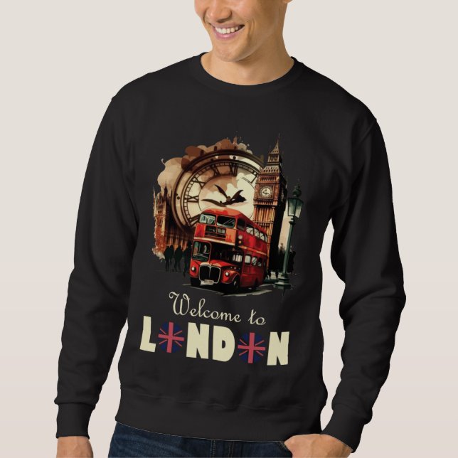 Moletom London England Souvenir Tourist For Men Women Kids (Frente)
