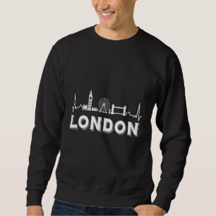 Moletom London Heartbeat England Skyline Do Excelente Brit