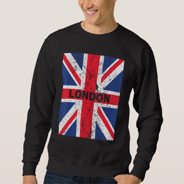 Moletom Londres Inglaterra com Union Jack Flag - Sou Afast (Frente)