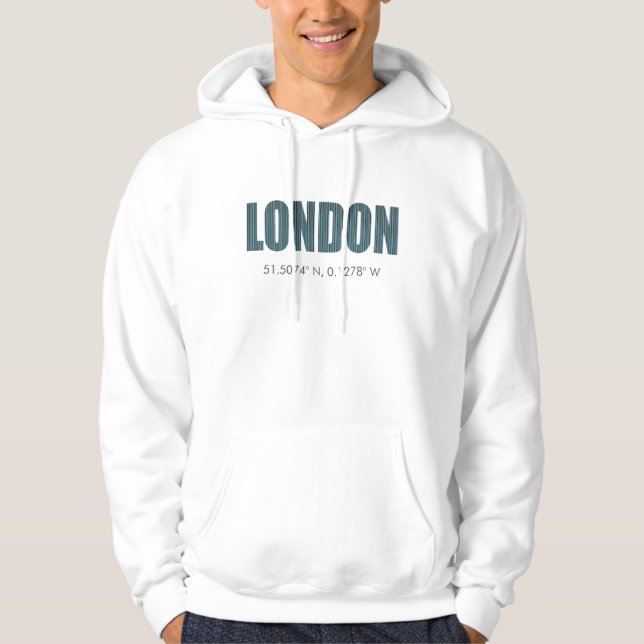 Moletom Londres (latitude & longitude) (Frente)