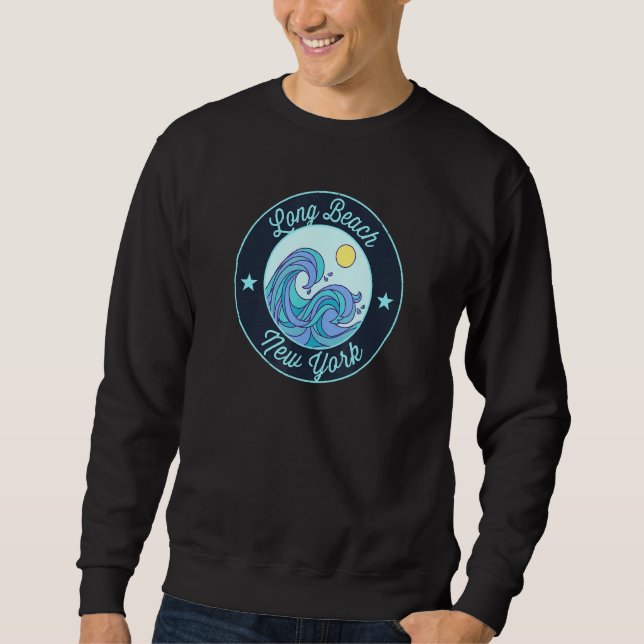 Moletom Long Beach Ny New York Souvenir NIMO Surfer Gr (Frente)