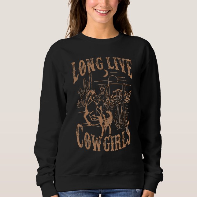 Moletom Long Live Howdy Rodeo Western Country Southern Cow (Frente)