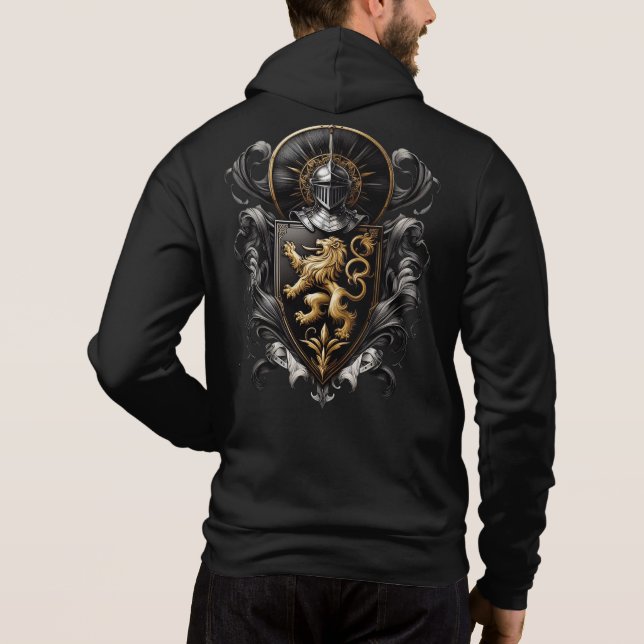 Moletom Longa Casaco de Braços Hoodie (Verso)